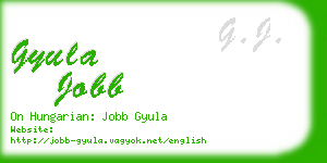 gyula jobb business card